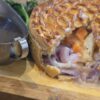 Sweet Potato Red Onion Cauliflower & Stilton cheese pie with roasted onion gravy