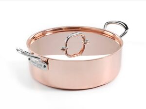 Copper Induction 26cm Sauté Pan with Lid & Side Handles