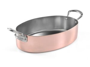 Copper Induction 30cm Oval Roaster with Side Handles