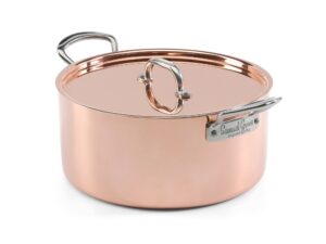 Copper Induction 20cm Casserole Pan with Lid