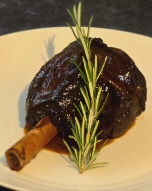 Lamb Shanks braised in Redwine
