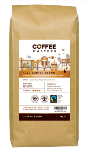 Coffee Masters - Full Bodied Blend Fairtrade Coffee Beans (200g) or (1x1kg)